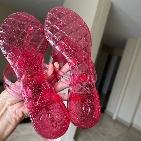 Auth Chanel Sandals 37 Never Use - Picture 5 of 16